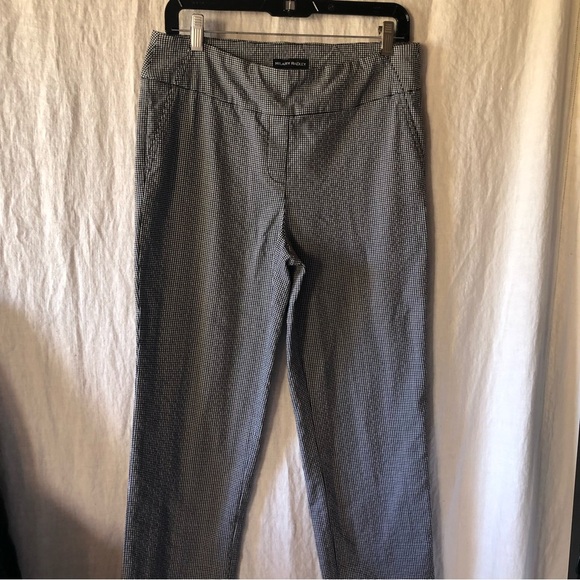 Hilary Radley pull on super stretch houndstooth black and white check pant M - Picture 1 of 7